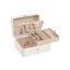 SONGMICS jewelry box, 2-tier, with mirror, white, 22 × 11 × 17.6 cm