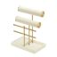 SONGMICS Jewelry Stand, With Removable Ring Holder, White and Gold, 29.2 × 15 × 22 cm
