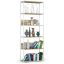 Freestanding shelf, 6 shelves, white/brown, 70 × 192 × 32 cm