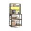VASAGLE freestanding kitchen cabinet, 8 hooks, Brown/black, 80 × 168.4 × 40 cm
