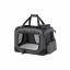 Suņu transportēšanas soma 50x35x35cm, tumši pelēka/melna
