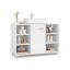 VASAGLE BBK507W01 washbasin cabinet, with adjustable shelves, gray/white, 30 × 90 × 60 cm