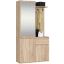 Hallway set ENTRO, 3 doors, 1 drawer, oak color, 95 × 183 × 35 cm
