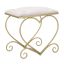 Heart Pouf, Gold and Pink, 50 × 51.5 × 37.5 cm