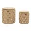Shanty pouf set, 2 pcs, Gold color, Ø 37 × 42 cm and Ø 28 × 35 cm