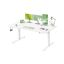 VASAGLE Height-Adjustable Desk, 3 Memory Buttons, White, 160 × 72–120 × 80 cm