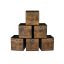 Набор из 6 коробок 33x33x33 см., коричневый/черный