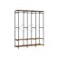 Открытый шкаф 40x141x180см., коричневый/черный