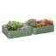 Set of 2 raised beds Outsunny 100x100x30cm., green