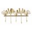 Wall-mounted clothes rack, 5 hooks, Gold, 49.5 × 26.3 × 6 cm