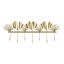 Wall-mounted clothes rack, 7 hooks, Gold, 66.2 × 26.3 × 6 cm