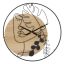 Wall clock Elegant A, Black and brown, Ø 60 × 2 cm