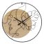 Wall clock Elegant B, Black and brown, Ø 60 × 2 cm