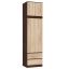 Wardrobe S60, 2 doors and 2 drawers, brown/oak, 60 × 234 × 51 cm