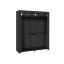 Auduma skapis 140 x 43 x 174 cm, melns