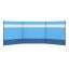 Camping windbreak 440x140cm, blue