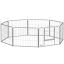 Dog enclosure PawHut 160x160x60cm., silver color