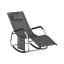 Rocking lounger with adjustable headrest, dark grey