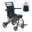 Salokāms ratiņkrēsla transportēšanas krēsls, alumīnijs, 40 cm, 99,8 kg