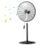 Industriāls 30 collu oscilējošs grīdas ventilators, melns, regulējams augstums, 3 ātrumi