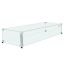 Stikla vēja aizsargs ugunskura galdam 798x317x165 mm, rūdīts stikls