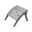 Salokāms Adirondack pufs, HDPE plastmasa, pelēks, izturīgs pret laikapstākļiem, 21,5x18,9x14,8 collas