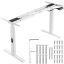 Elektriski regulējams rakstāmgalda rāmis, divmotoru, regulējams 66-129 cm, balts