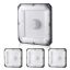4 LED griestu gaismekļi, 80 W, 5000 K, IP65, 256 x 256 mm