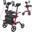 Walker with seat VEVOR HFK-9210KDB-3, 70 × 116.5–134 × 71 cm