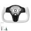 Steering wheel VEVOR, D-shaped with heating, 375 × 255 × 130 mm