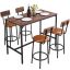 Dining set VEVOR BTZ-GW-001, 1 table and 4 chairs, 120 × 91.5 × 60 cm