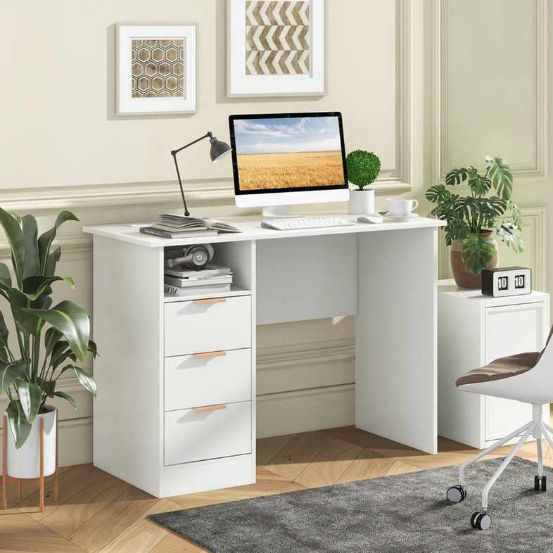 Promotion Darba galds, 3 atvilktnes, Balts