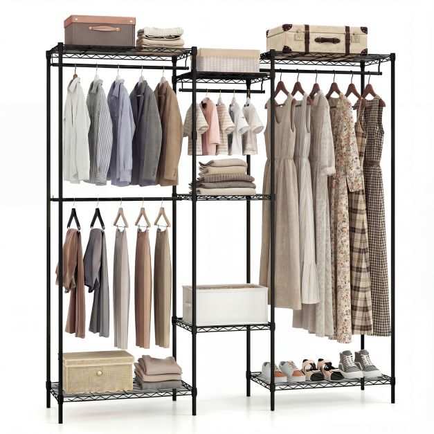 Promotion Drēbju statīvs ar plauktiem, 7