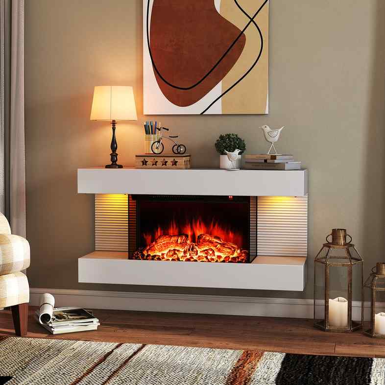 Promotion Elektriskais kamīns, trīspusējs, 750 W