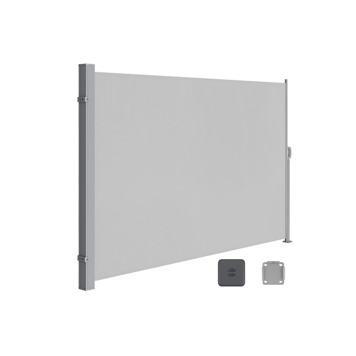 Songmics Sānu markīze 200x400cm, pelēka