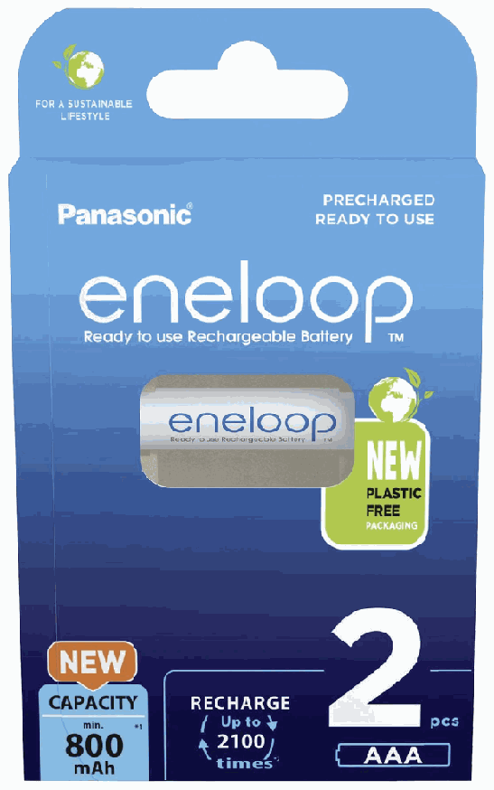 Uzlādējami akumulatori Panasonic ENELOOP BK-4MCDE/2BE, 2