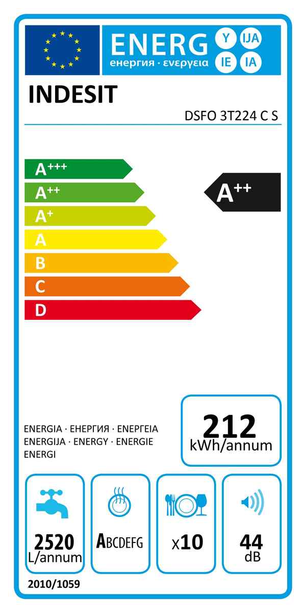 Trauku mazgājamā mašīna INDESIT DSFO 3T224