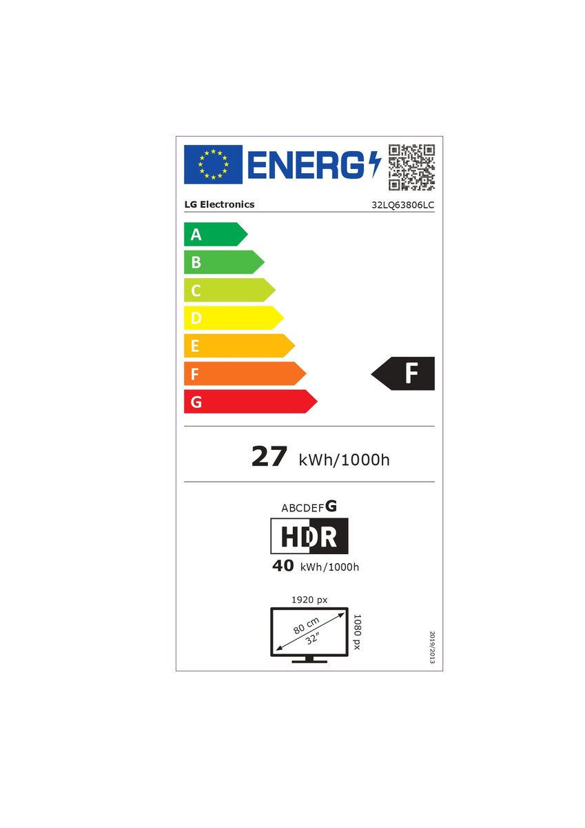 Viedtelevizors LG 32LQ63806LC, 32 collas, Balts