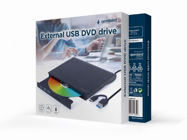 Ārējais USB DVD diskdzinis Gembird DVD-USB-031
