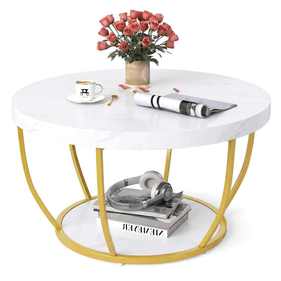 Promotion Kafijas galdiņš, divu līmeņu, balts