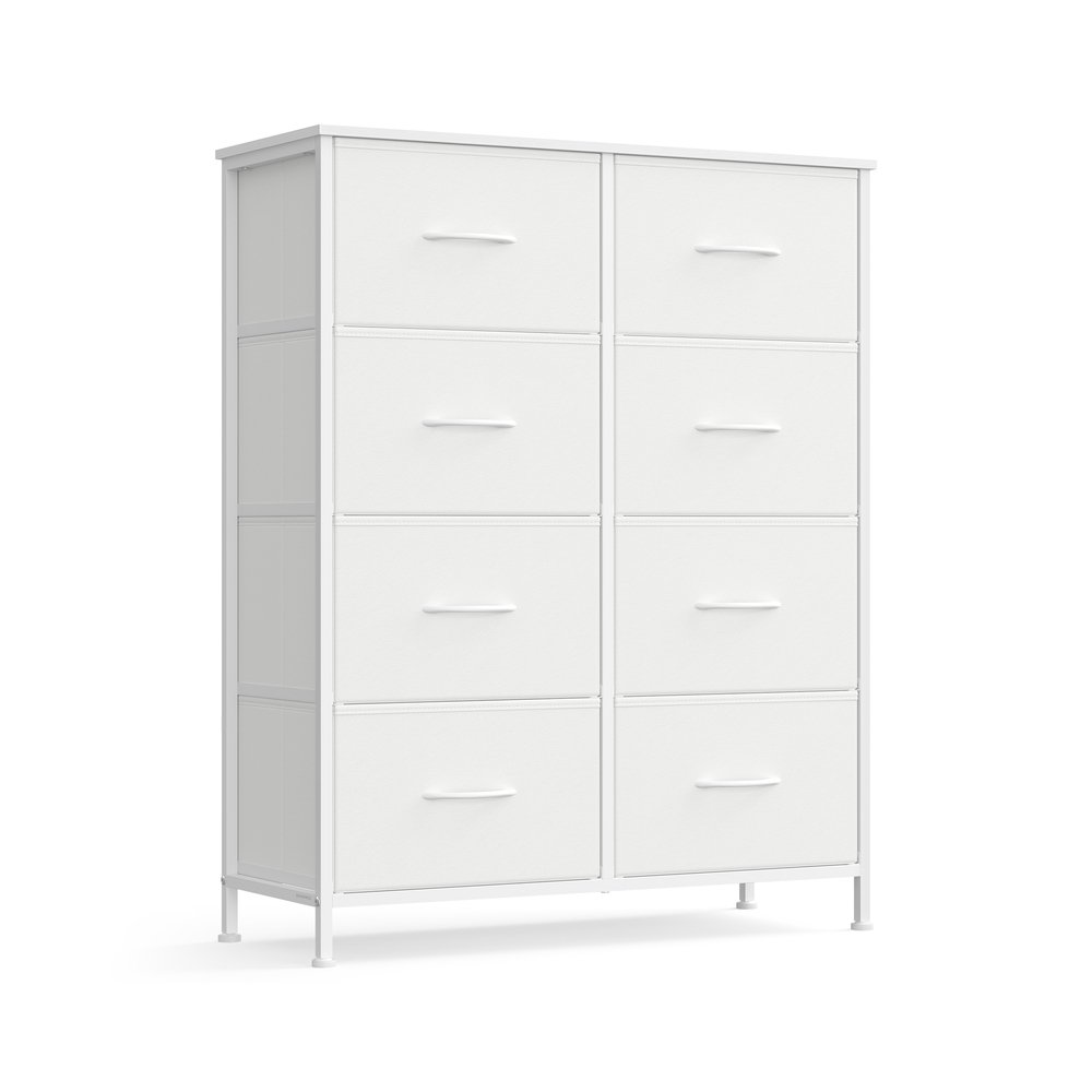 Kumode SONGMICS LGS124BH04, 8 atvilktnes, Balta