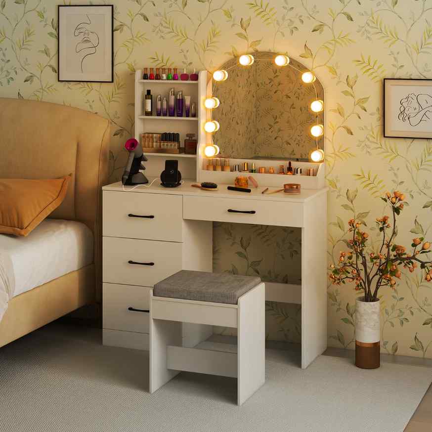 Promotion Toaletgaldiņš, ar spoguli un tabureti