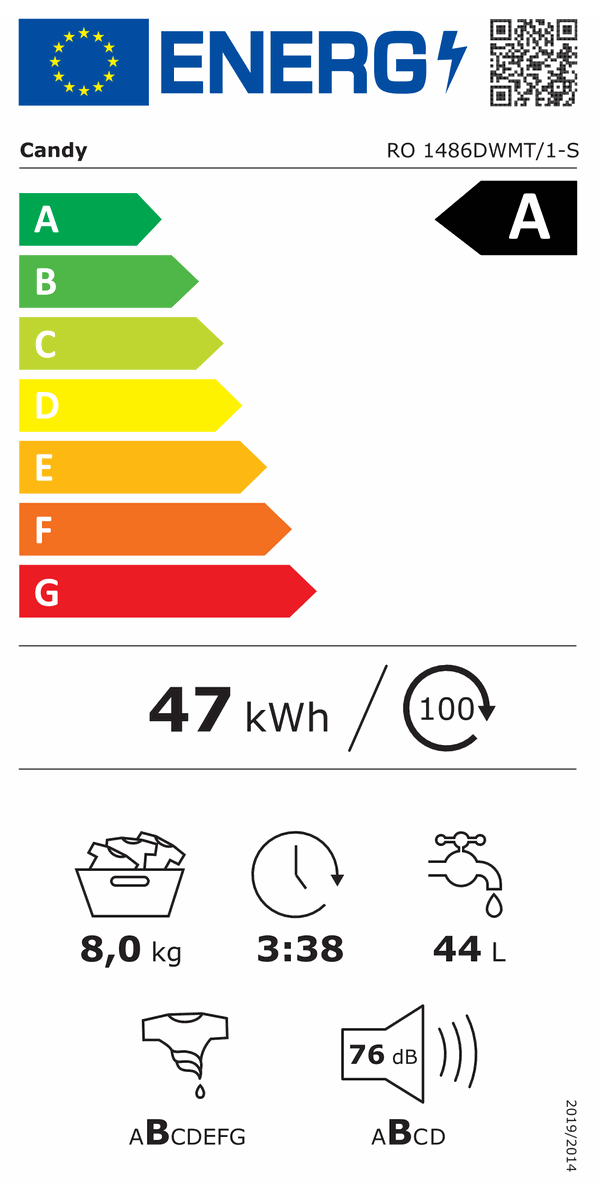 Veļas mazgājamā mašīna Candy RO 1486DWMT/1-S