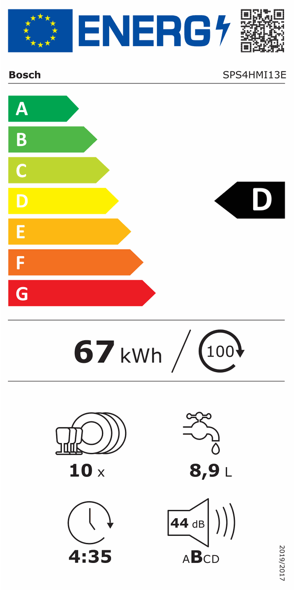 Trauku mazgājamā mašīna Bosch SPS4HMI13E, Brīvi