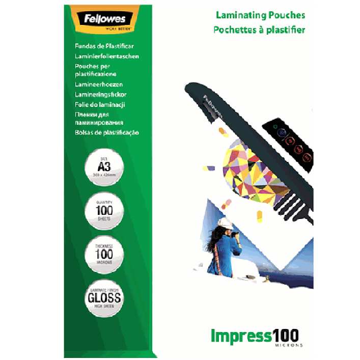 Laminēšanas maisiņi Fellowes Laminating Pouch, 100