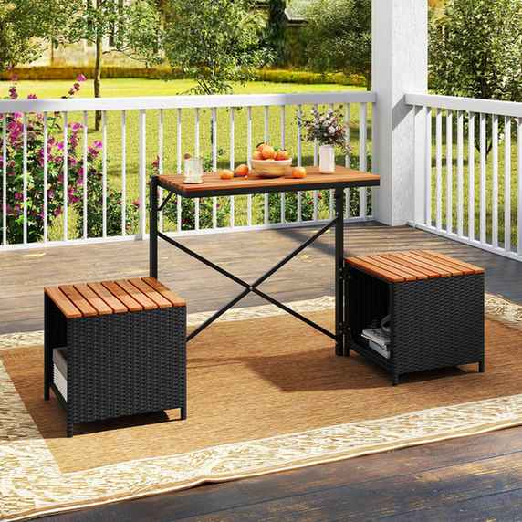 Promotion Lauko baldų komplektas: stalas 65x45x72