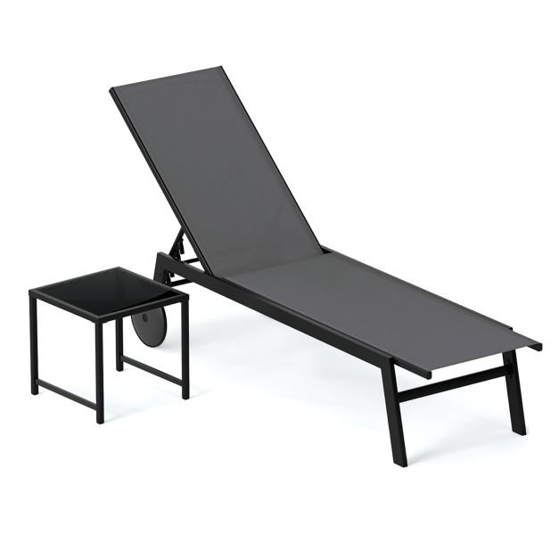 Promotion Āra zviļņkrēsls ar sānu galdiņu