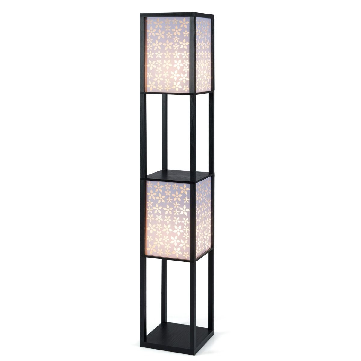 Promotion Plauktu grīdas lampa, 2 abažūri
