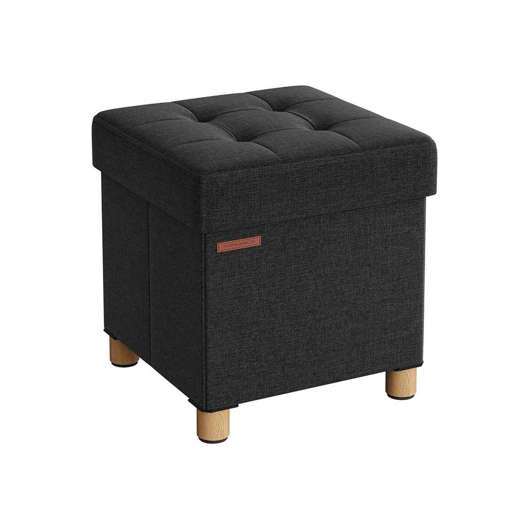 Songmics Pufs 38x38x40cm, melns