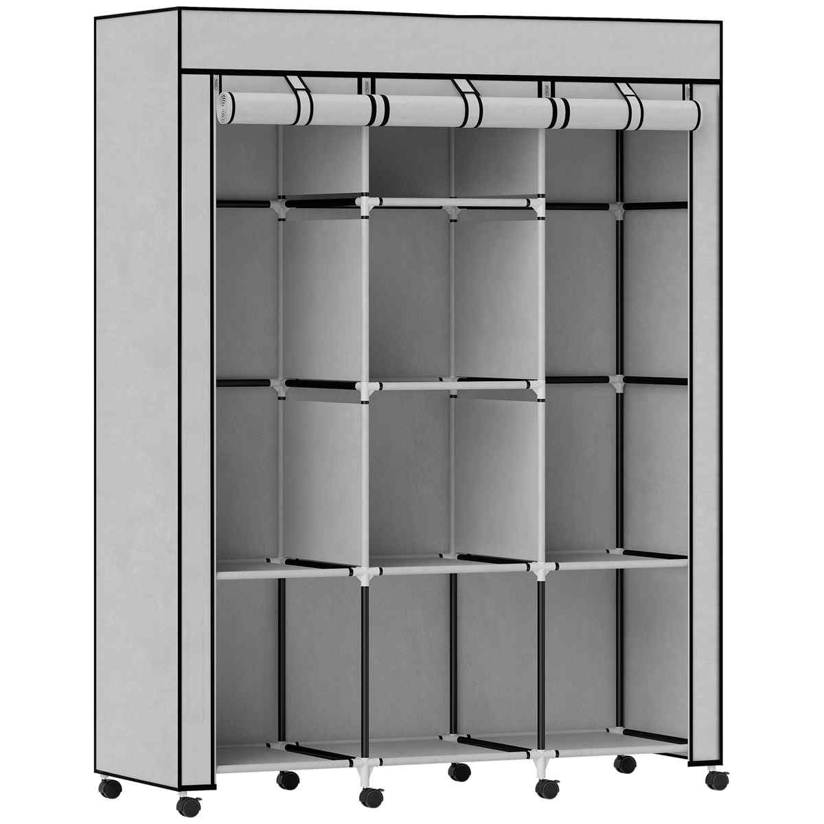 Aosom Auduma skapis, 8 plaukti, 2